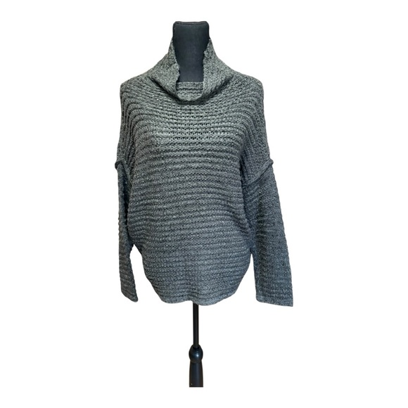 Sweaters - Gray Women's Cowl Neck Cozy Baggy Sweater